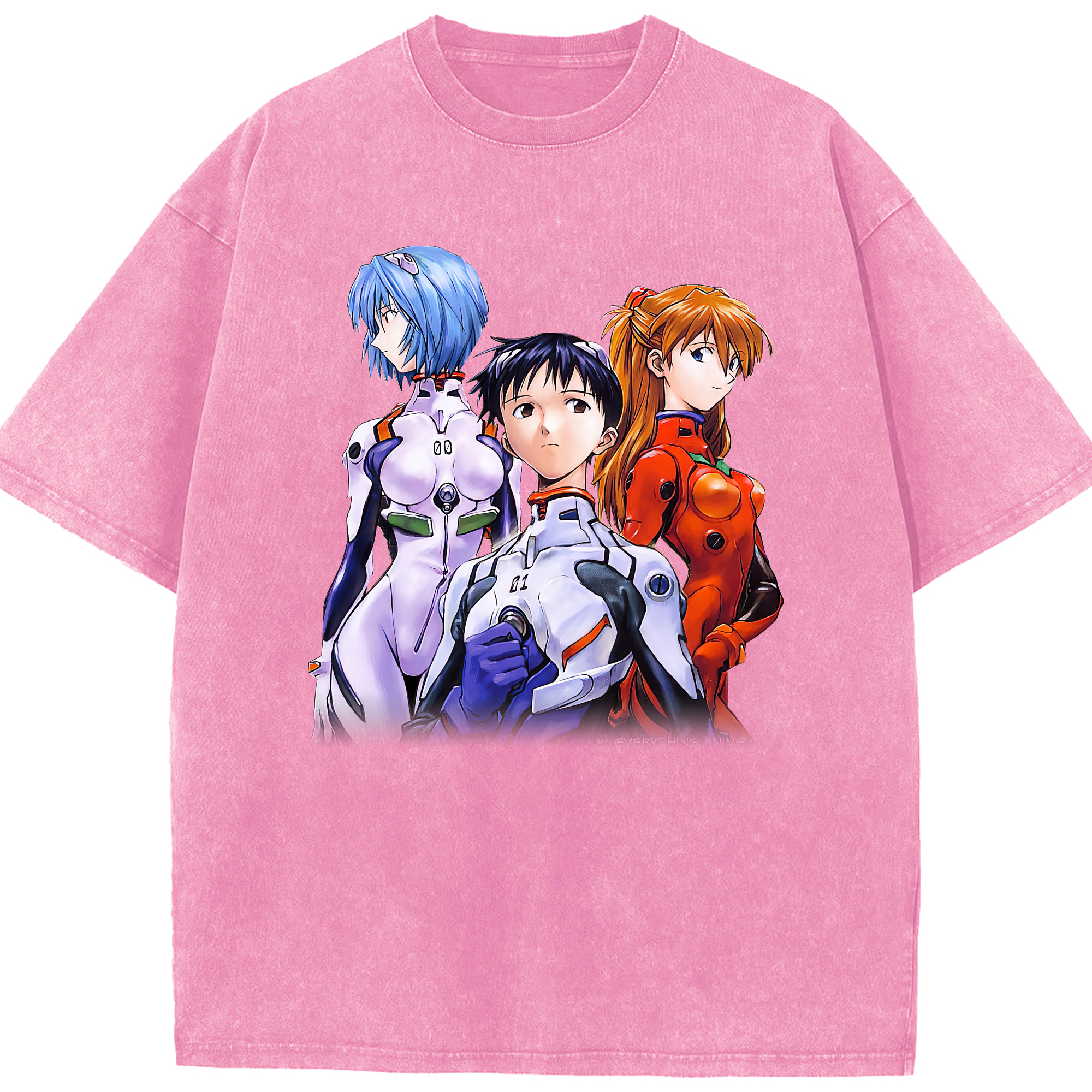 （画像用） EVA 新世紀エヴァンゲリオン 綿100% ヴィンテージ風 半袖Tシャツ（フロントプリント）